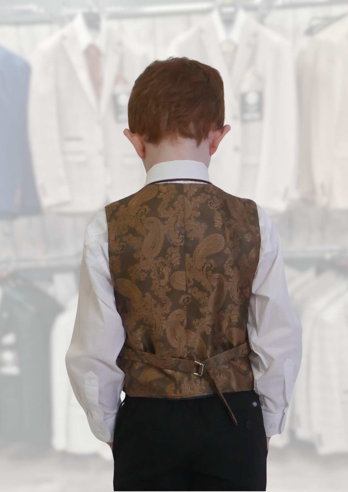 Boy's Mark Stone 3 Piece Suit with black trouser