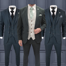 Load image into Gallery viewer, TC Olive + Mark Stone Waistcoat Wedding Quotation
