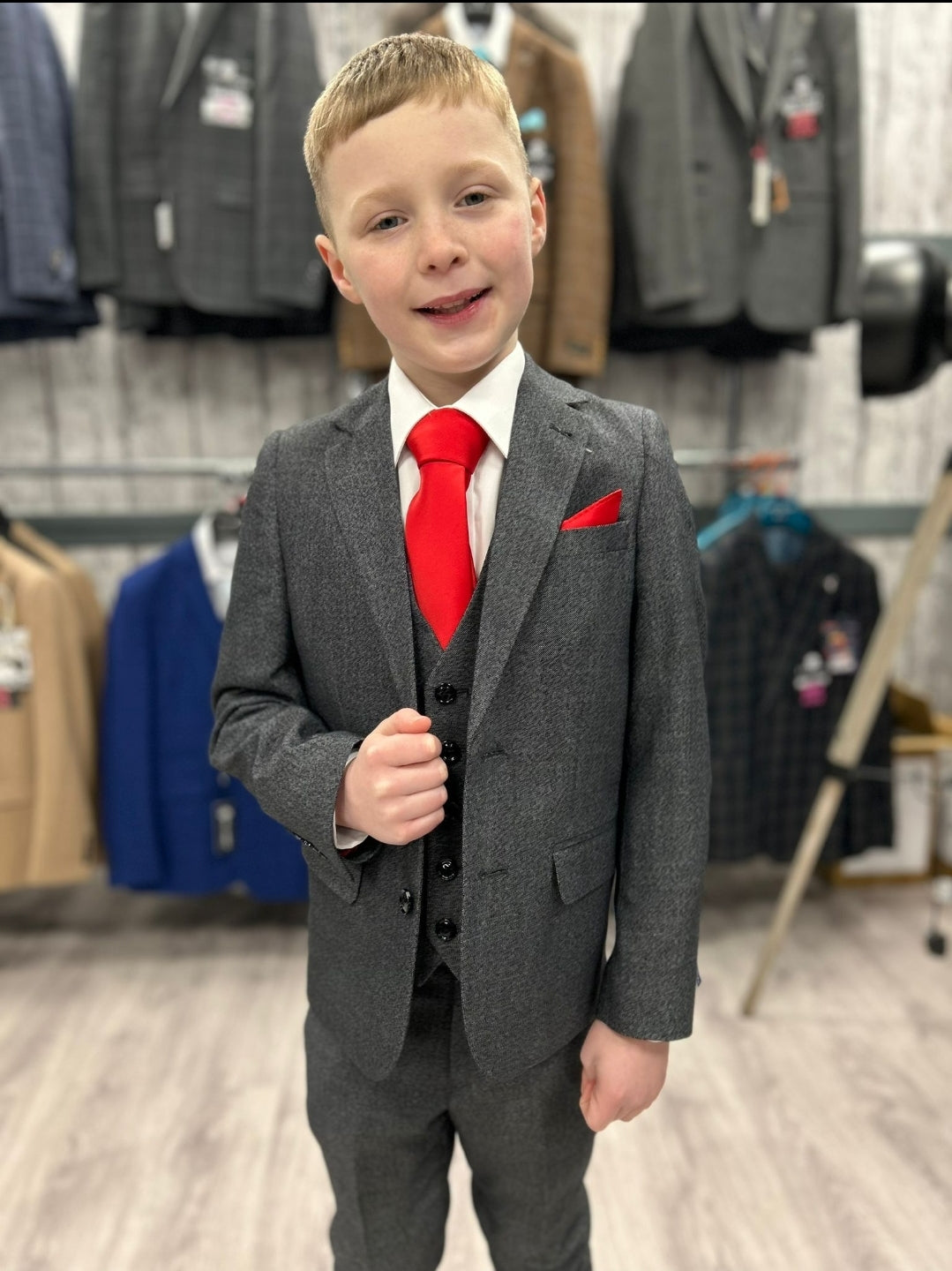 Boy's Archie Grey 3 Piece Suit