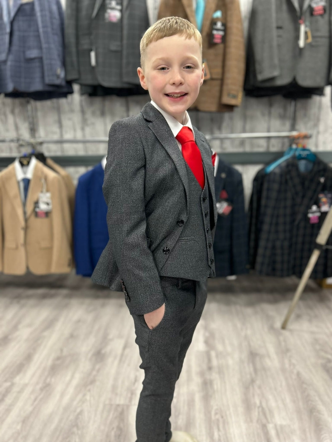 Boy's Archie Grey 3 Piece Suit