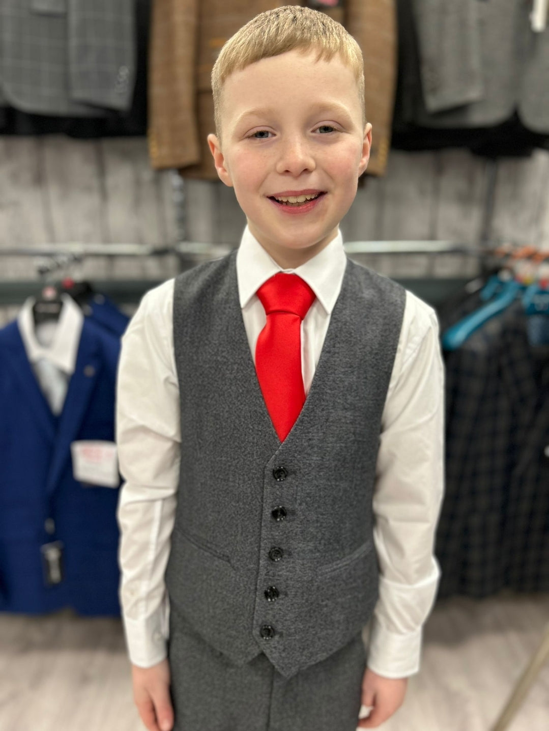 Boy's Archie Grey 3 Piece Suit