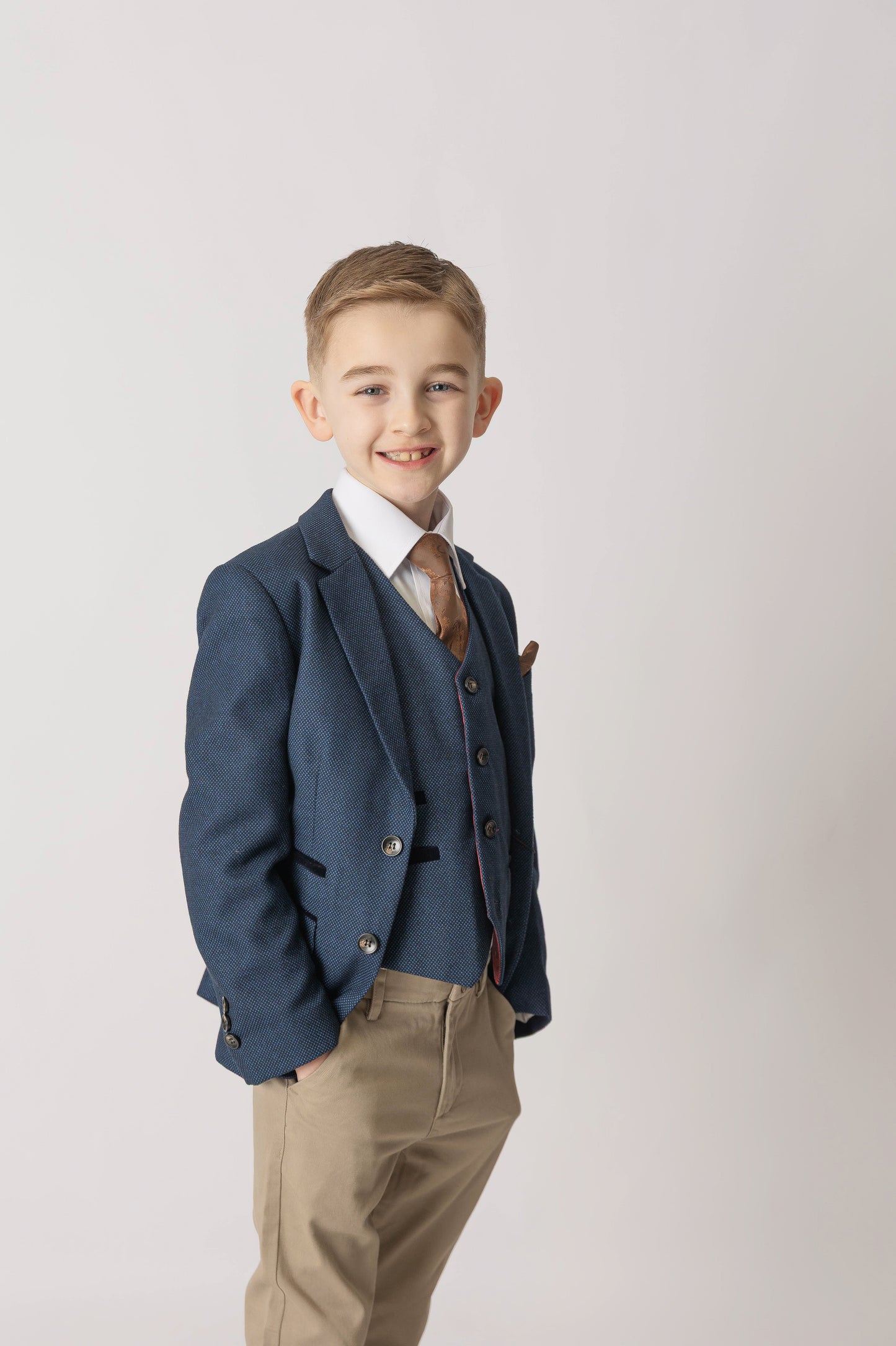 Arthur Navy with sand chino