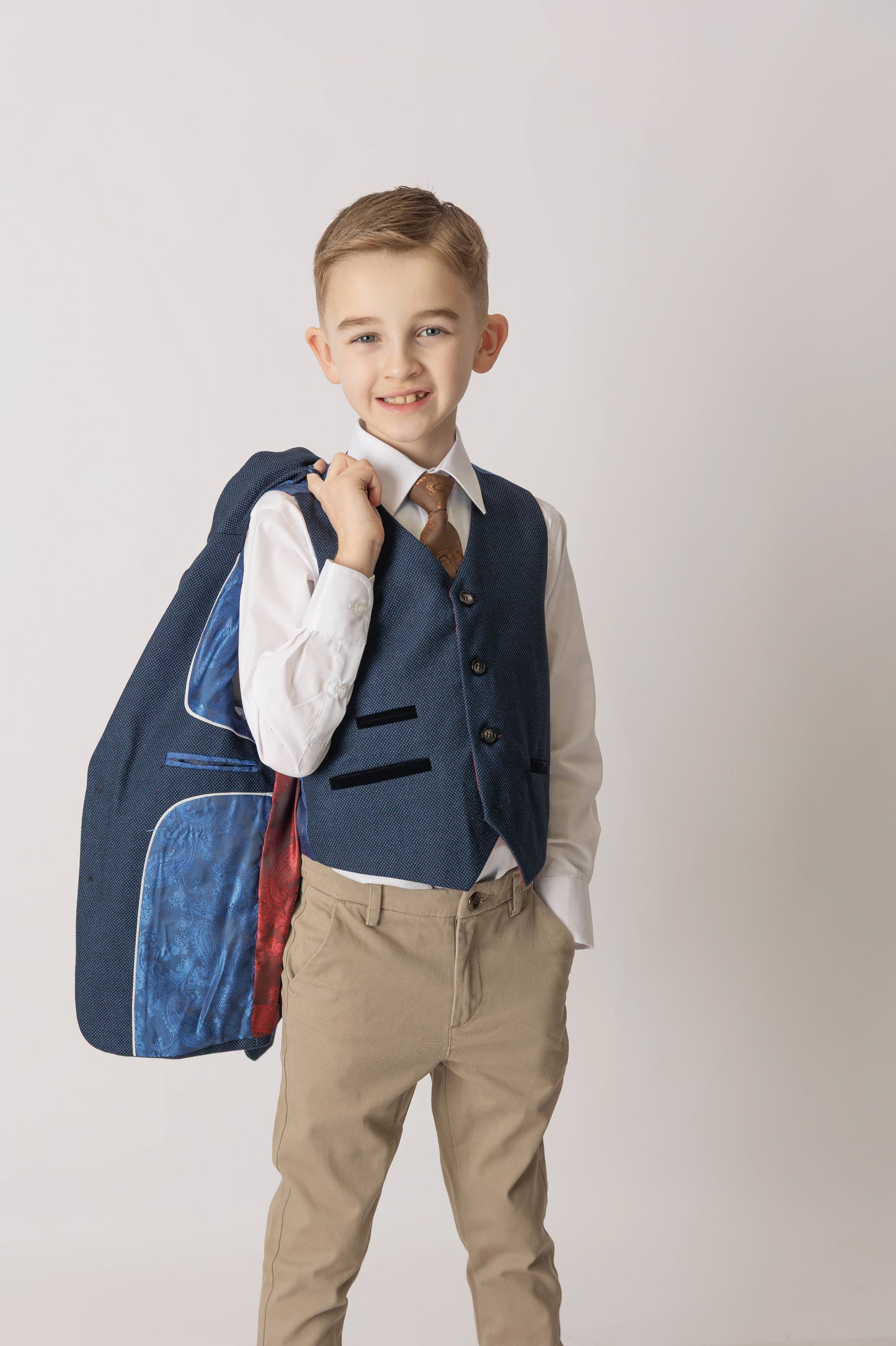 Arthur Navy with sand chino