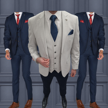 Load image into Gallery viewer, Belmont Silver + Calvin Navy Wedding Quotation 7
