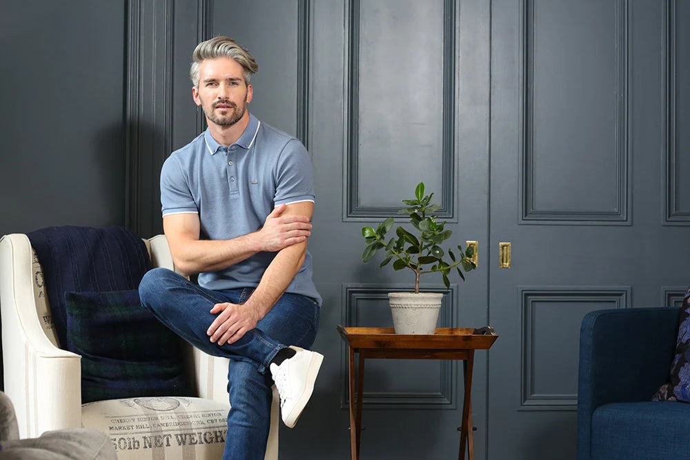 Kenrow Chad Textured Polo Powder Blue