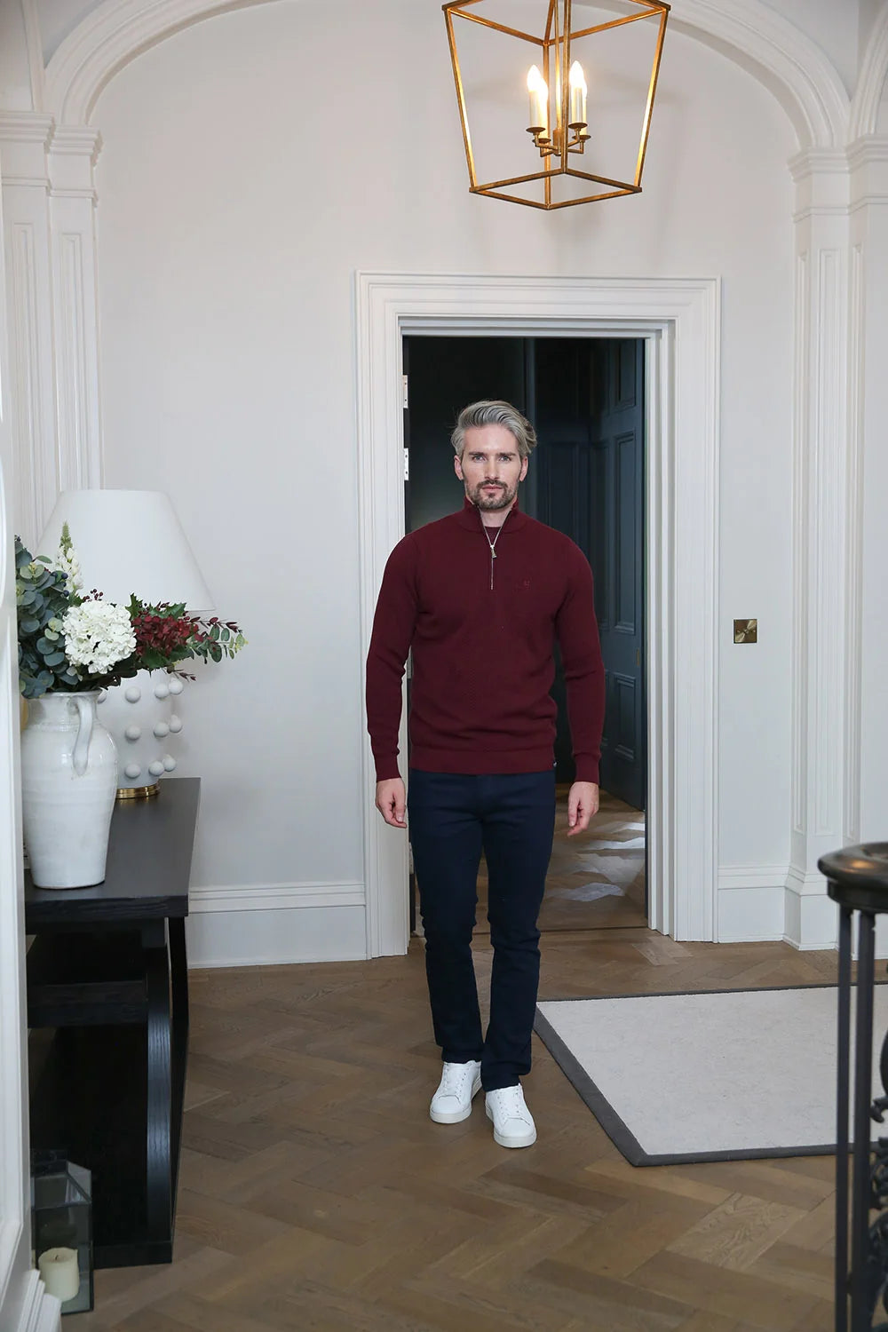 Kenrow Cullan Half Zip Burgundy