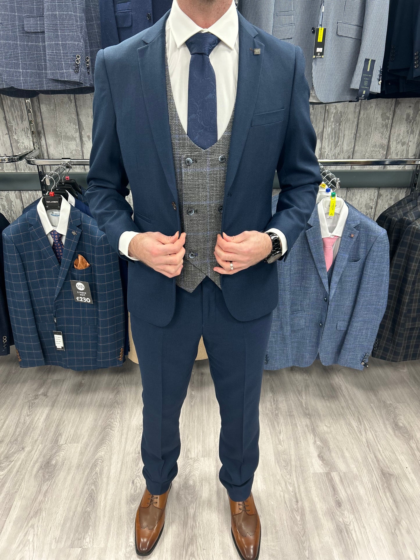 Dalton Grey + Calvin Navy Hire Wedding Quotation 2