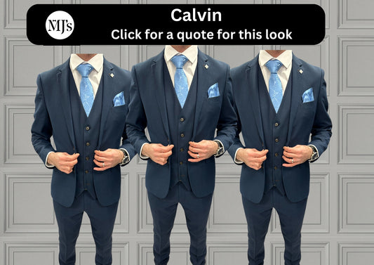 Calvin Navy Hire Wedding Quotation