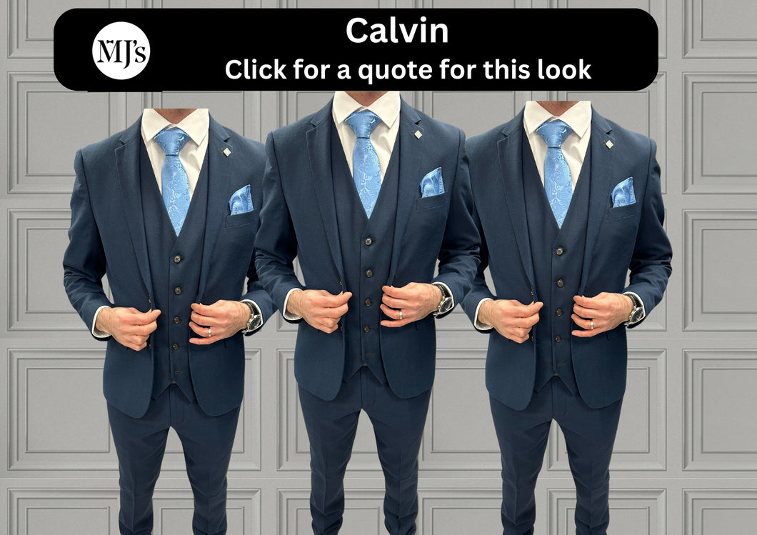 Calvin Navy Hire Wedding Quotation