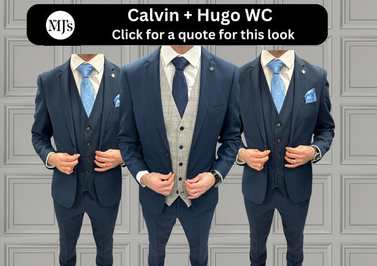 Calvin with Hugo + Calvin Navy Hire Wedding Quotation