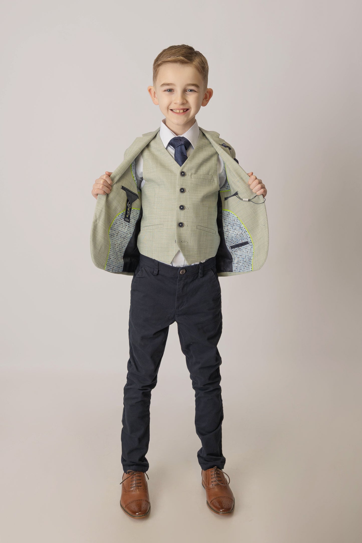 Mercer Sage with navy chino