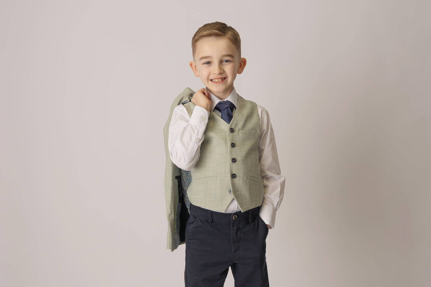 Mercer Sage with navy chino