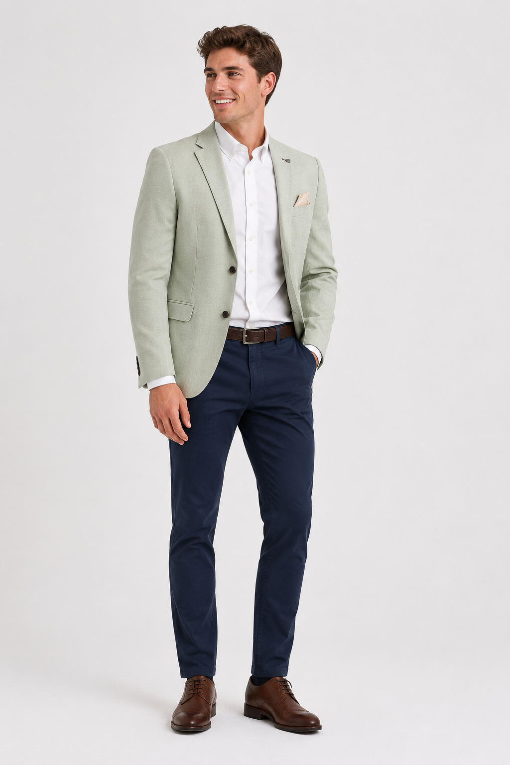 Belmont Sage Jacket with Navy Chino