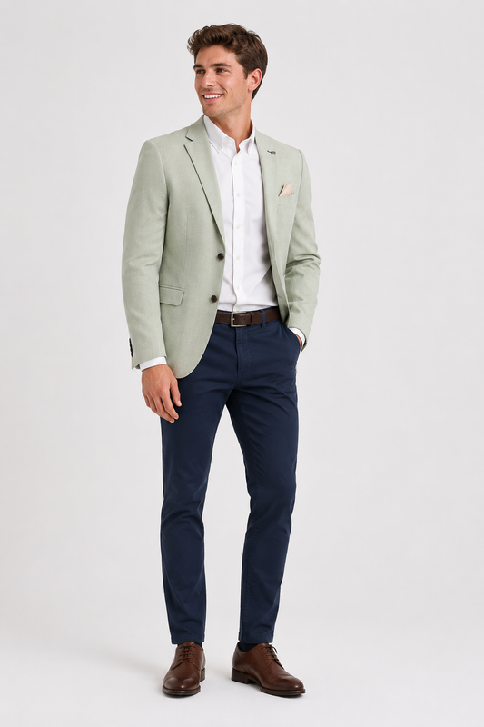 Belmont Sage Jacket with Navy Chino