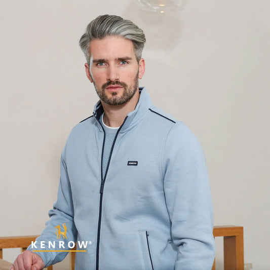 Darragh Zip Through Jacket in Denim