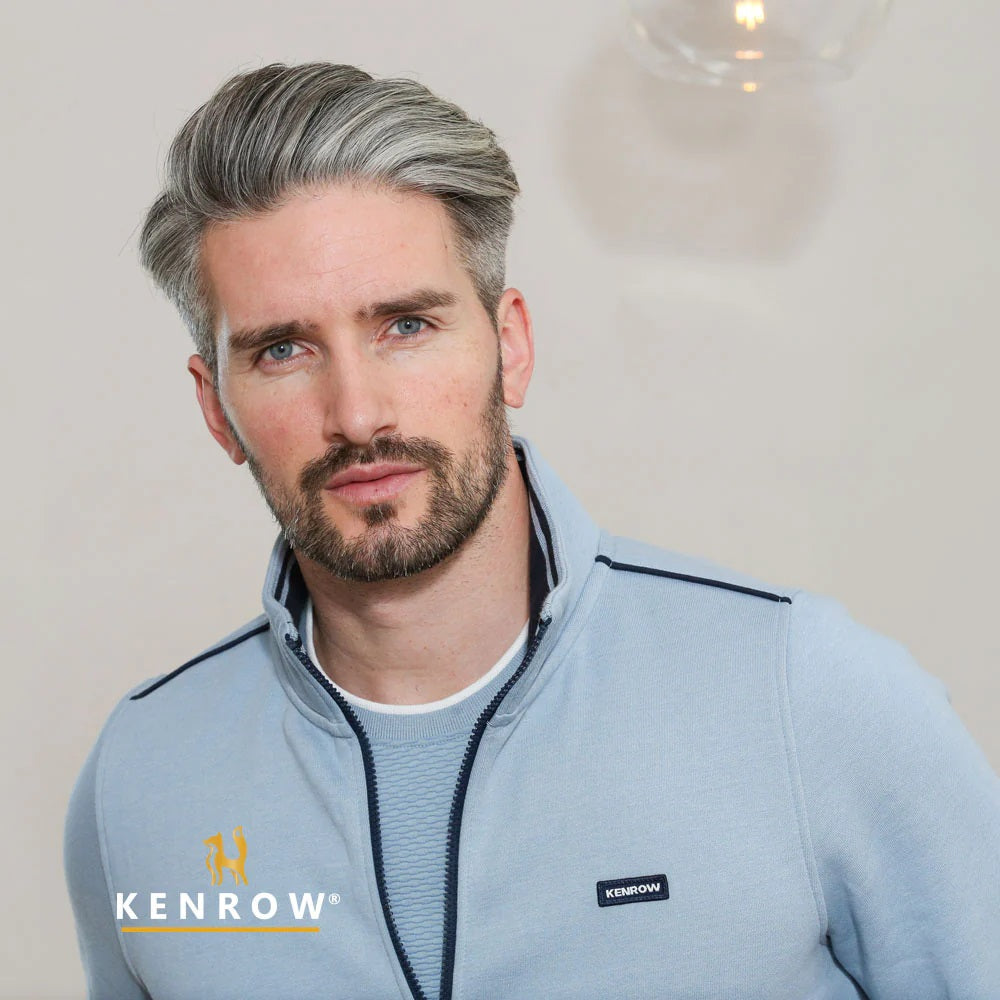 Darragh Zip Through Jacket in Denim