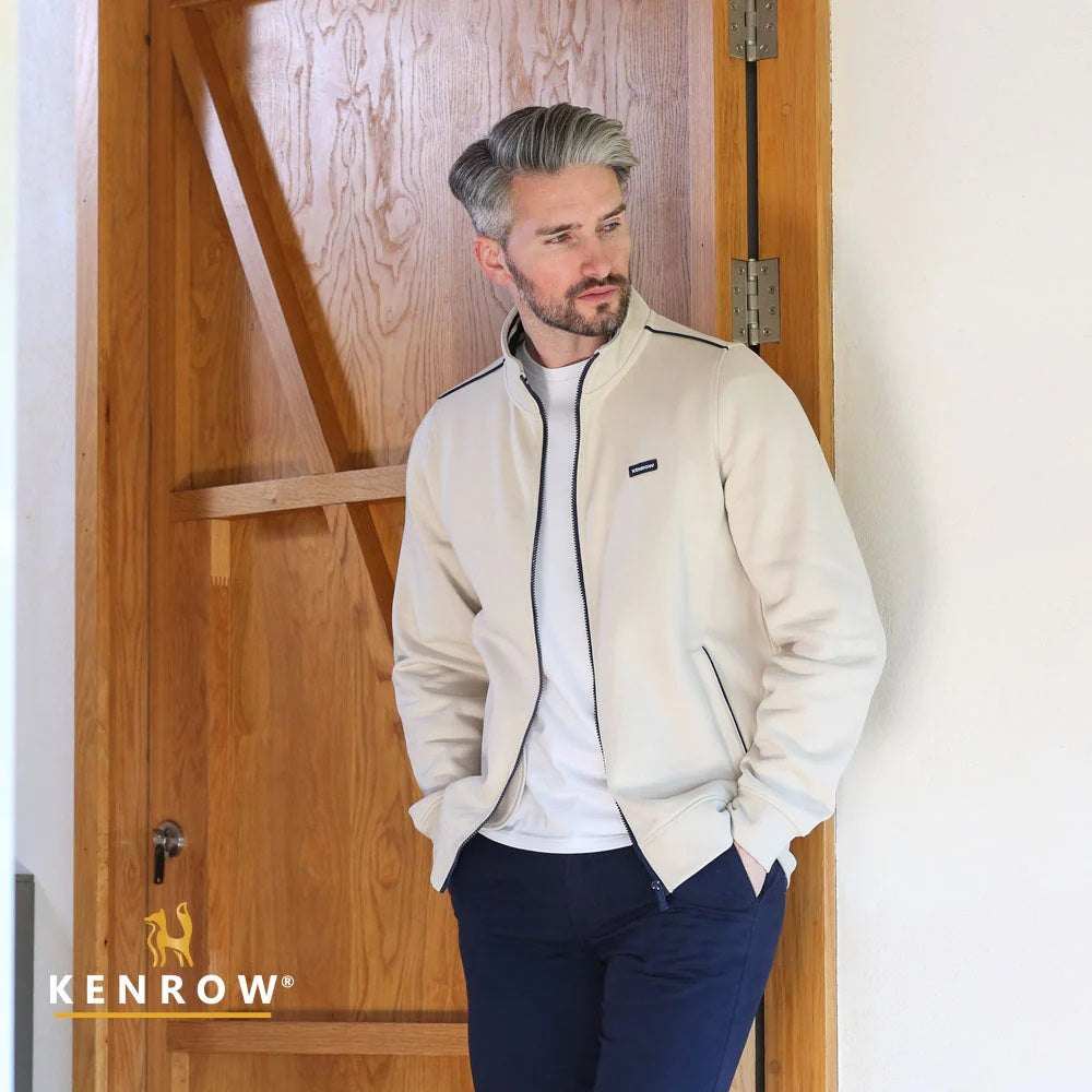 Darragh Zip Through Jacket in Stone