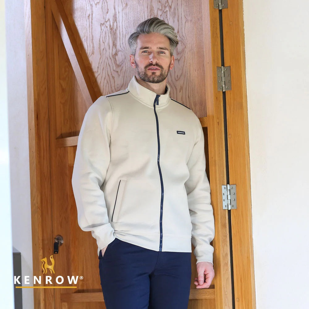 Darragh Zip Through Jacket in Stone