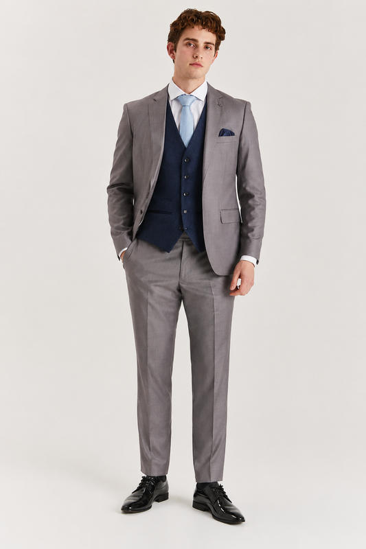 Edward Grey with Arthur Navy Waistcoat