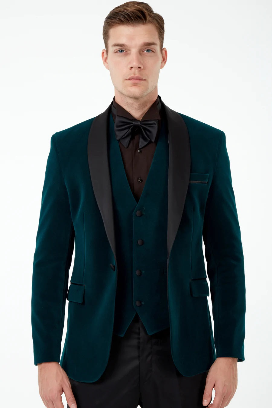 Green Velvet Tux 3 Piece Suit