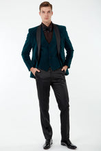 Load image into Gallery viewer, Green Velvet Tux 3 Piece Suit
