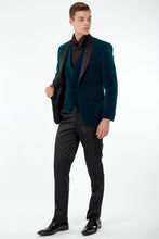 Load image into Gallery viewer, Green Velvet Tux 3 Piece Suit
