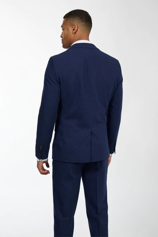Eton Navy Wool 3 Piece Suit