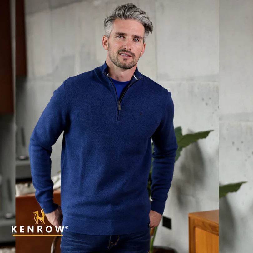 Gerry Half Zip Blue Melange