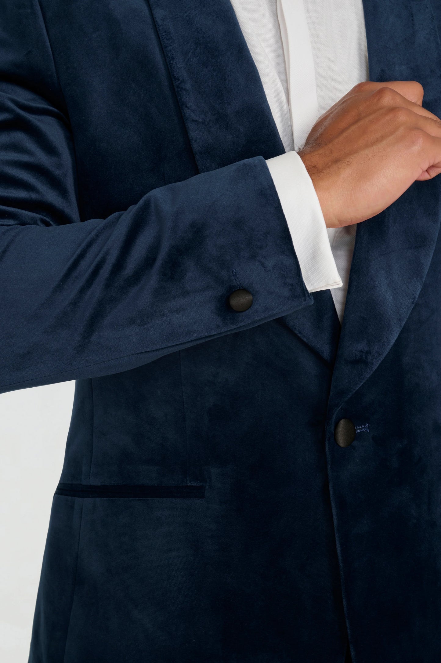 Navy Velvet Tux + Harry Tux Wedding Quotation