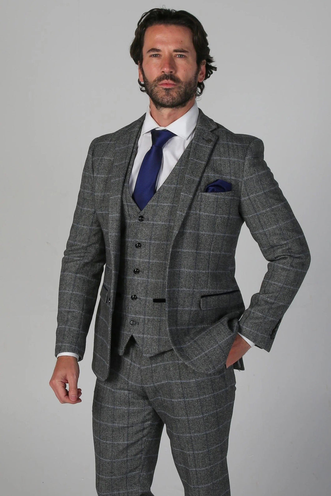 Harris Grey 3 Piece Suit