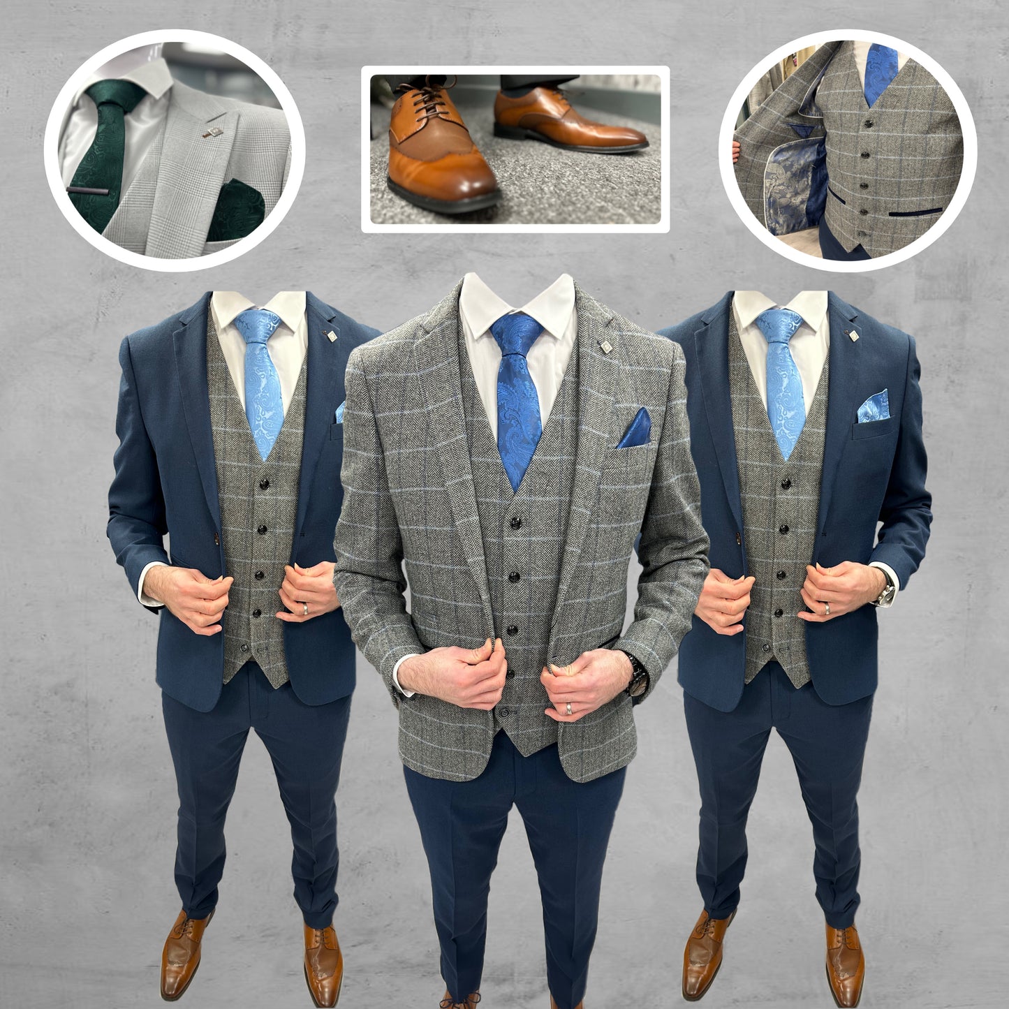 Harris Grey + Calvin Navy Hire Wedding Quotation