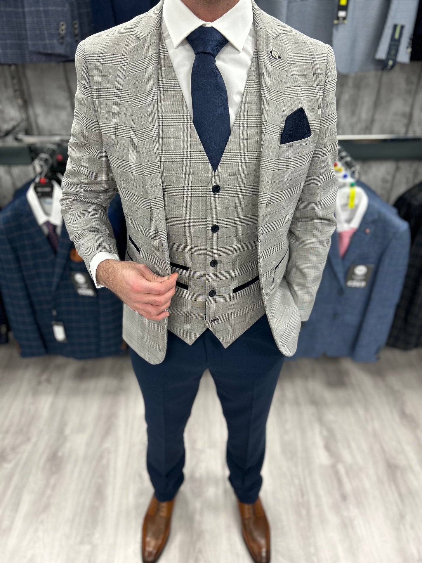 Hugo Grey + Calvin Navy Hire Wedding Quotation 3