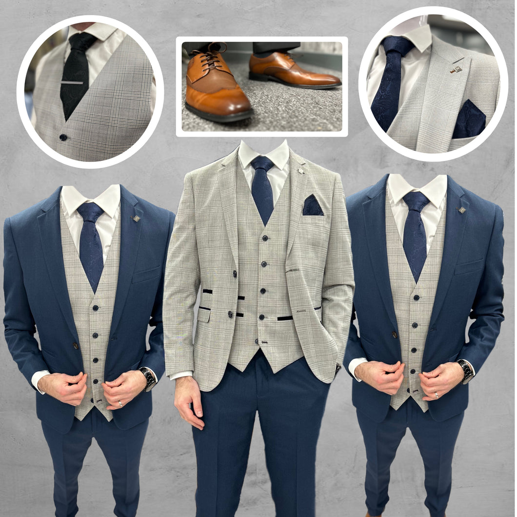 Hugo Grey + Calvin Navy Hire Wedding Quotation 3