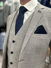 Load image into Gallery viewer, Hugo Grey 3 Piece Suit With Navy Trousers
