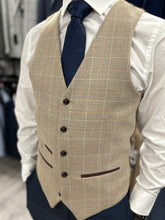 Load image into Gallery viewer, Calvin Blue 3 Piece with Holland waistcoat suit for hire (Price includes £40 deposit)
