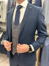 Load image into Gallery viewer, Calvin navy 2 piece with power waistcoat suit for hire
