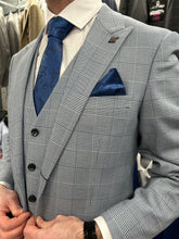 Load image into Gallery viewer, Mark Sky Blue Jacket &amp; Waistcoat - Navy Trousers
