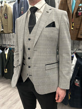 Load image into Gallery viewer, Hugo Grey 3 Piece Suit With Black Trousers
