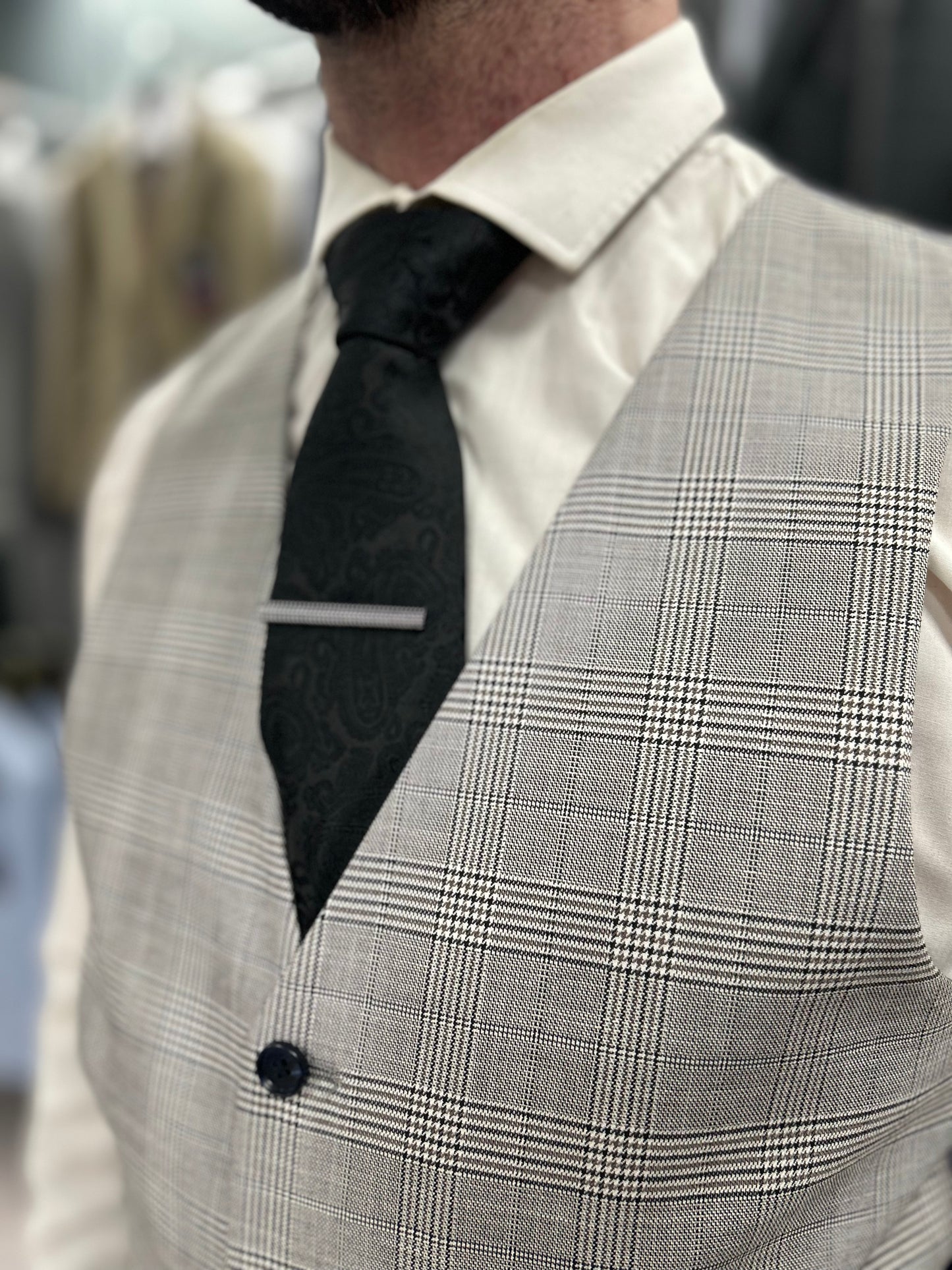 Hugo Grey 3 Piece Suit With Black Trousers