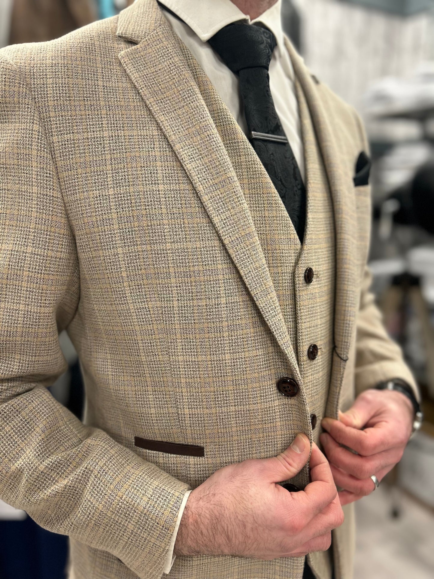 Holland Beige With Black Trousers