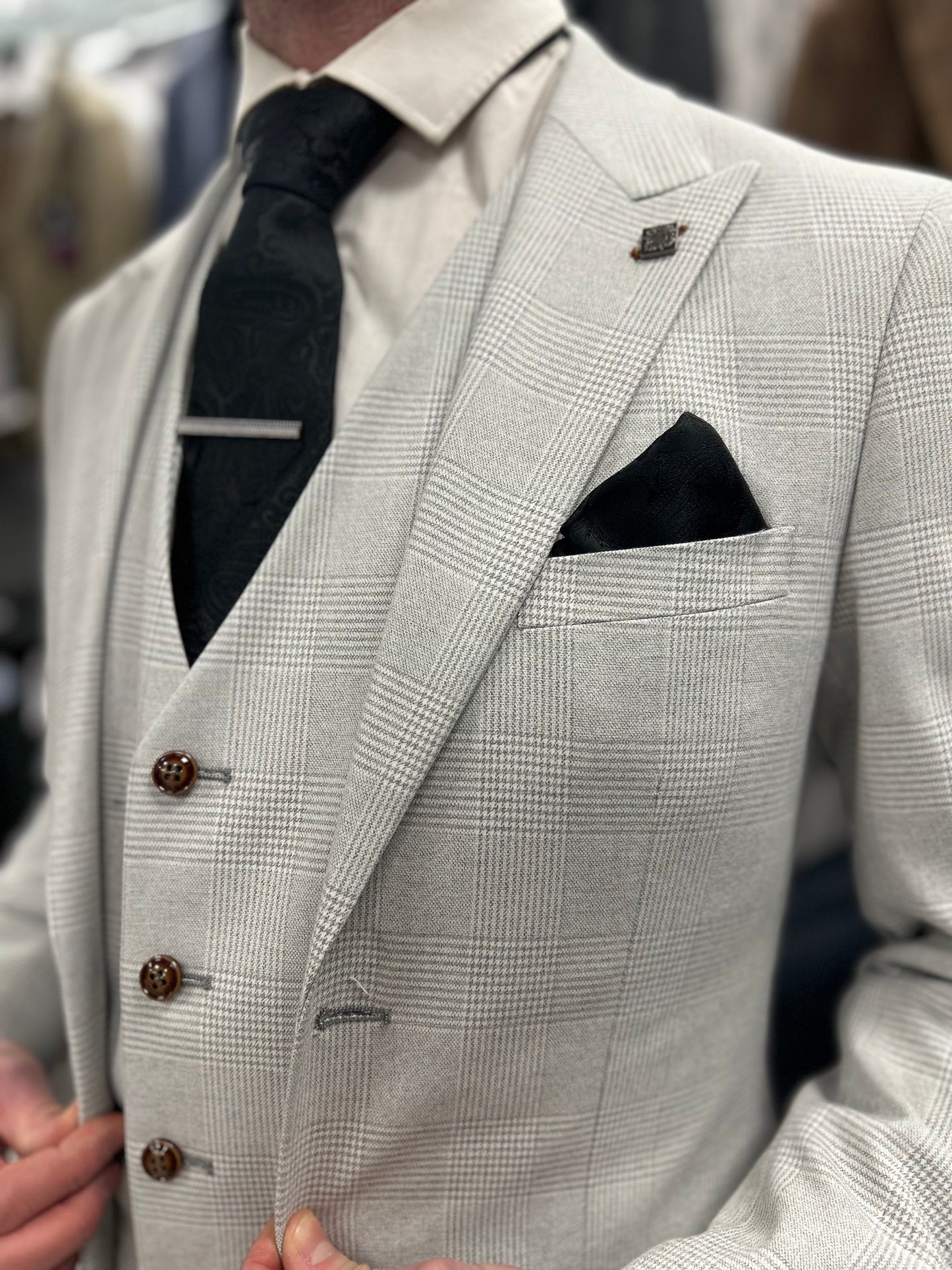 Mark Stone Jacket & Waistcoat - Black Trousers