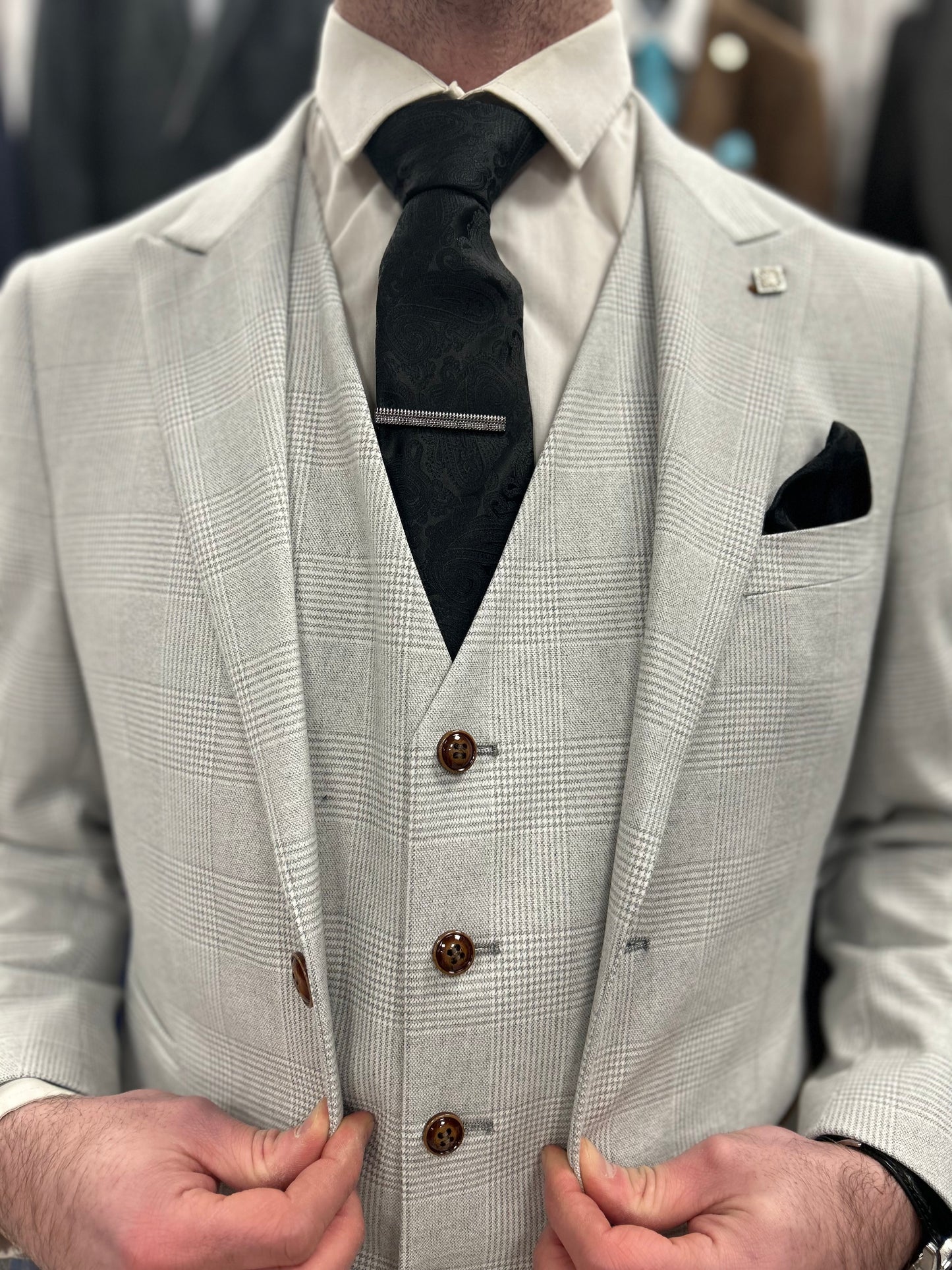Mark Stone Jacket & Waistcoat - Black Trousers