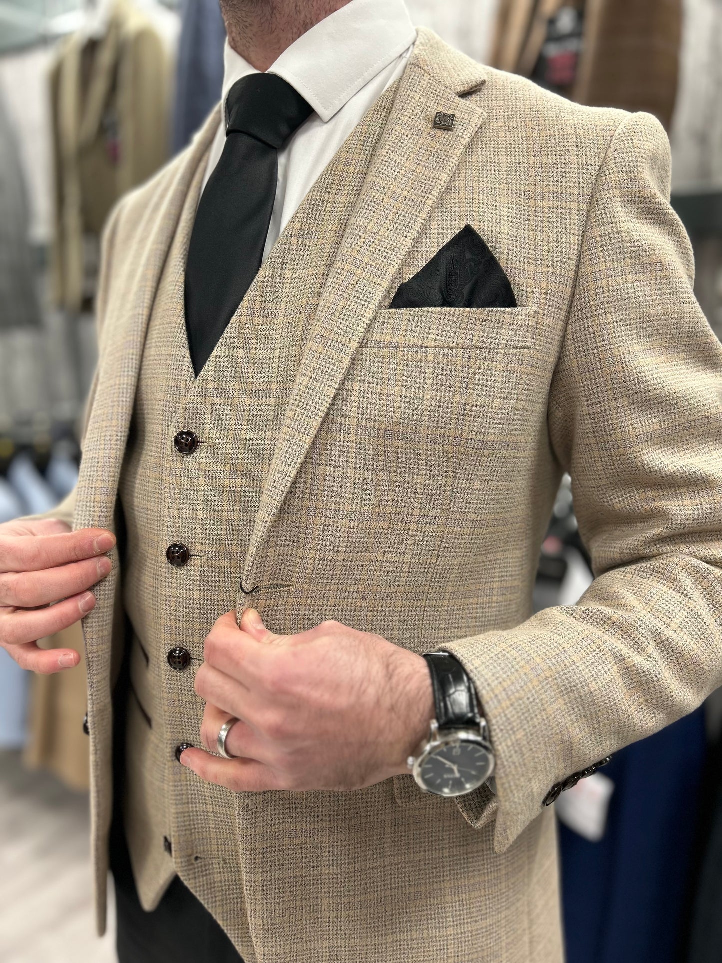 Holland Beige With Black Trousers