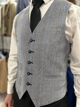 Load image into Gallery viewer, Parker black 2 piece with Arriga waistcoat suit for hire
