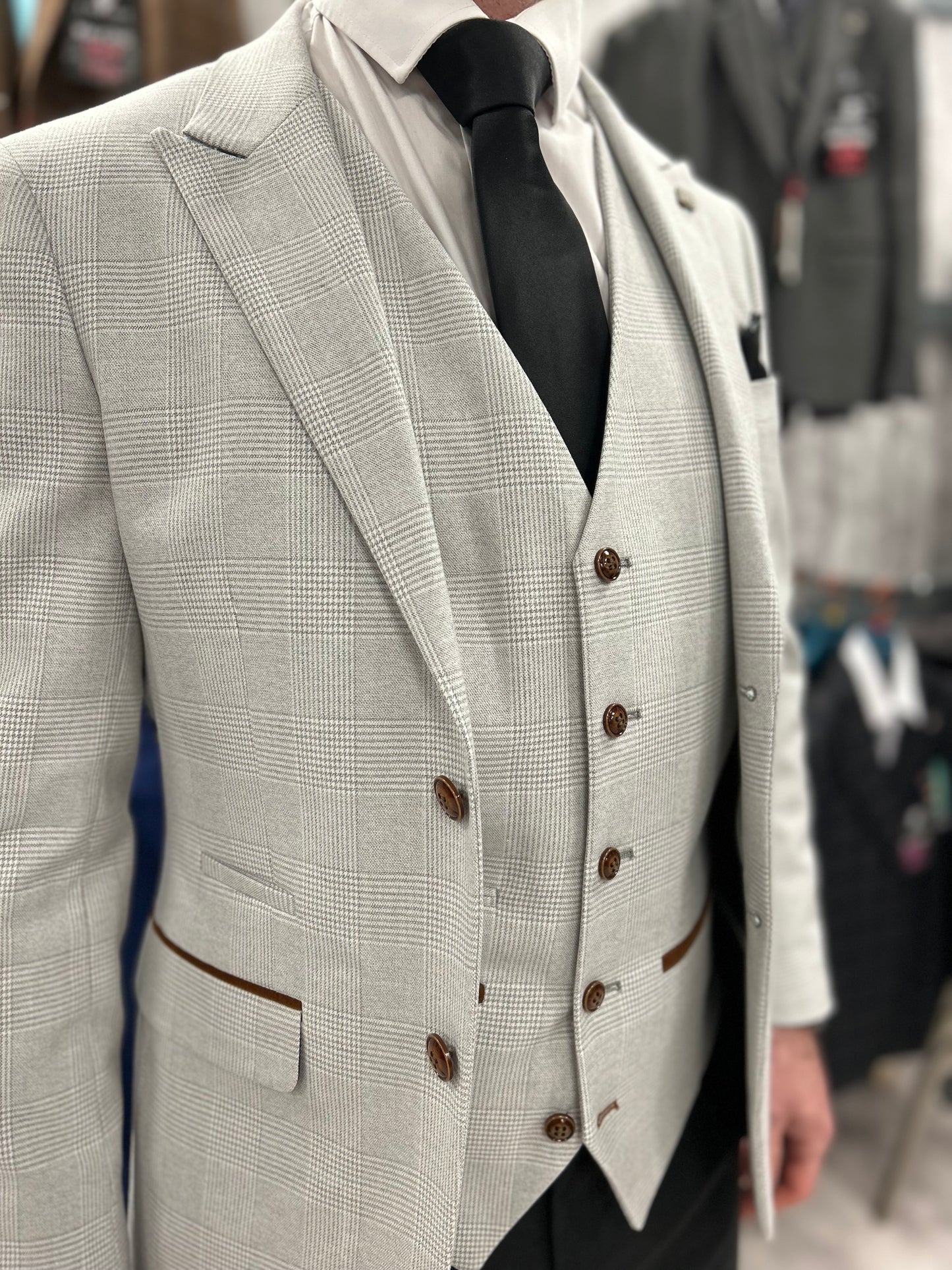 Mark Stone Jacket & Waistcoat - Black Trousers