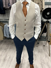 Load image into Gallery viewer, Calvin navy 2 piece with mayfair stone waistcoat suit for hire
