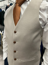 Load image into Gallery viewer, Parker black 2 piece with Mayfair Stone waistcoat suit for hire
