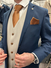 Load image into Gallery viewer, Calvin navy 2 piece with mayfair stone waistcoat suit for hire
