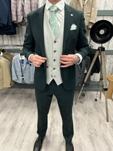 Load image into Gallery viewer, Jasper Green 3 Piece Suit With Mark Stone Waistcoat
