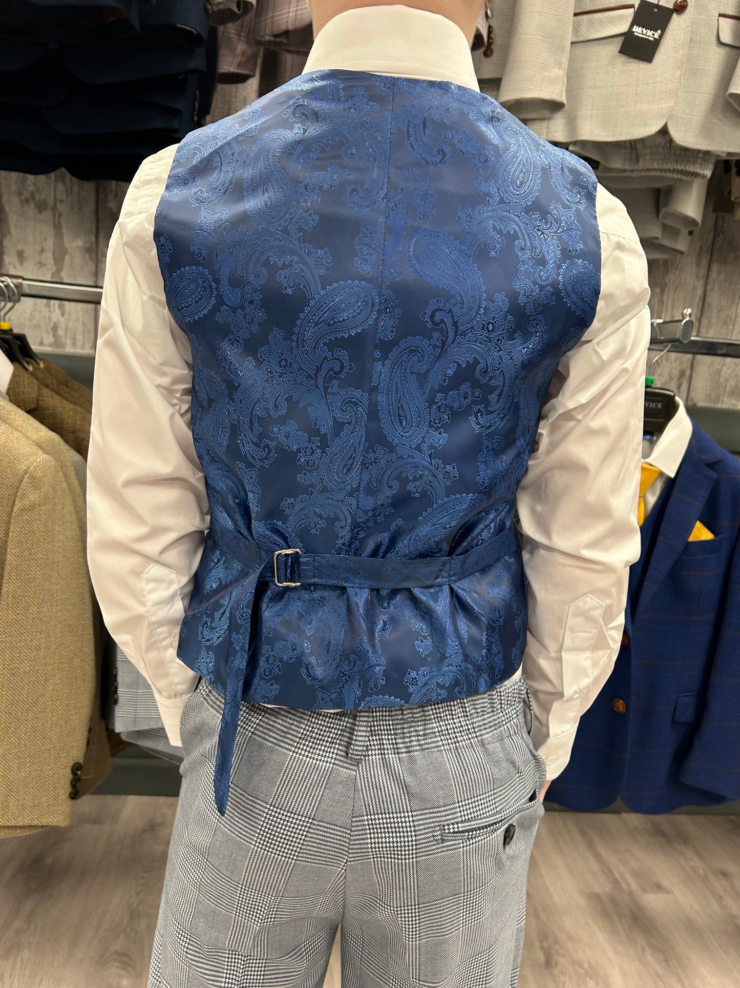 Boy's Mark Sky Blue 3 Piece Suit